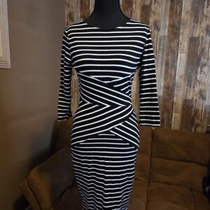 Striped Black and White Dress